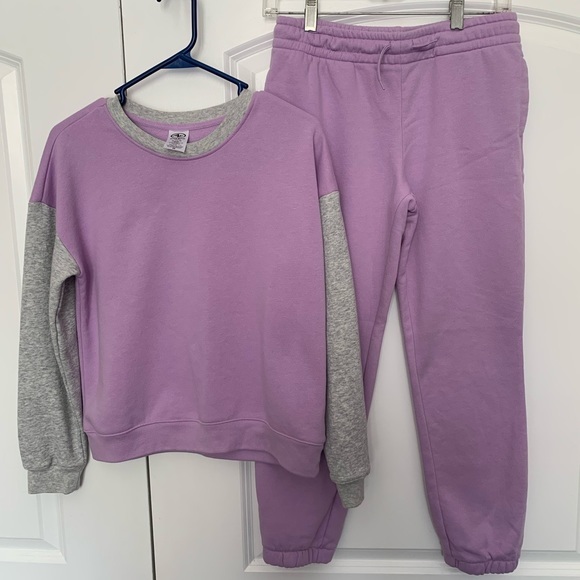 Athletic Sweat Suit (Juniors XL) Purple,Grey - Picture 1 of 2